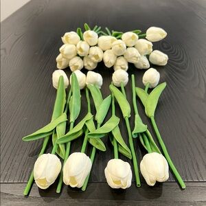 Artificial White Tulip Bouquet